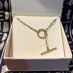 Idlewild Everyday Necklace NWT NEW IN BOX Elegant Silver & Gold Necklace 16”